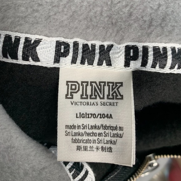 PINK Victoria's Secret Pullover Fleece Quarter Zip
Black Grey Size Large - Picture 2 of 2